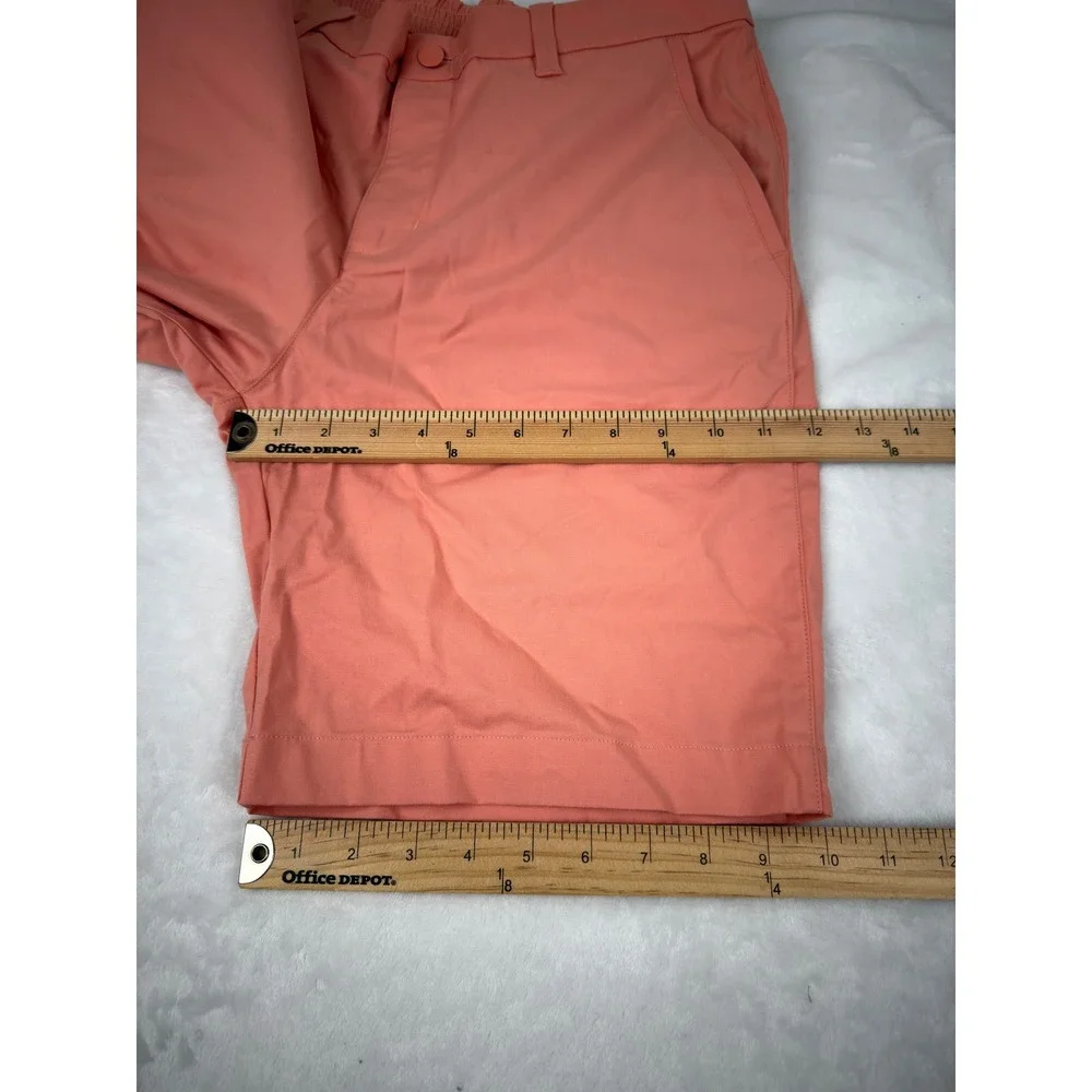 Adidas Mens Go-To 9-Inch Golf Shorts Wonder Clay Pink Orange II7849 Size 33 NEW